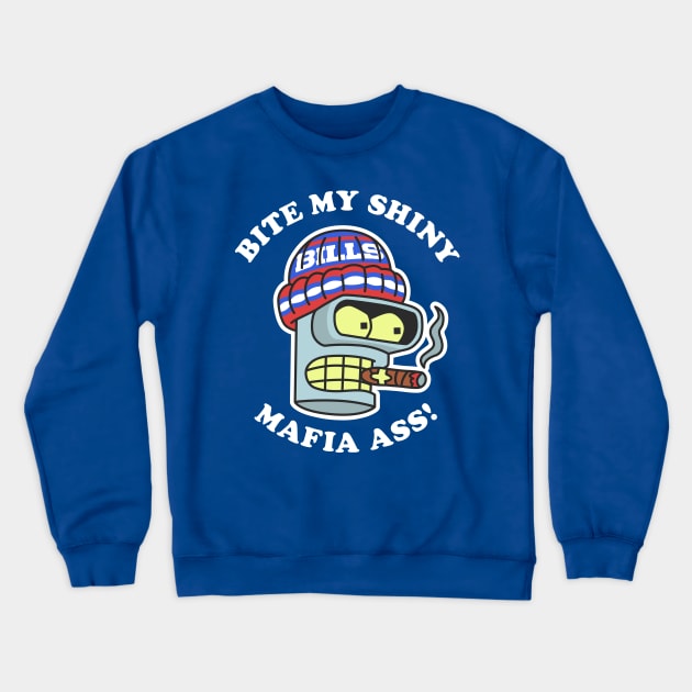 Bite My Shiny Mafia Ass! Crewneck Sweatshirt by Carl Cordes